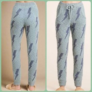 ✨NWT BiBi Sage Green Cozy Lightning Bolt Soft Joggers
